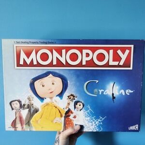 Monopoly Coraline Board Game - Blue & Yellow Box